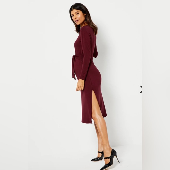 BB DAKOTA BY STEVE MADDEN LONG SLEEVE KNIT MATERNITY DRESS - Picture 3 of 9